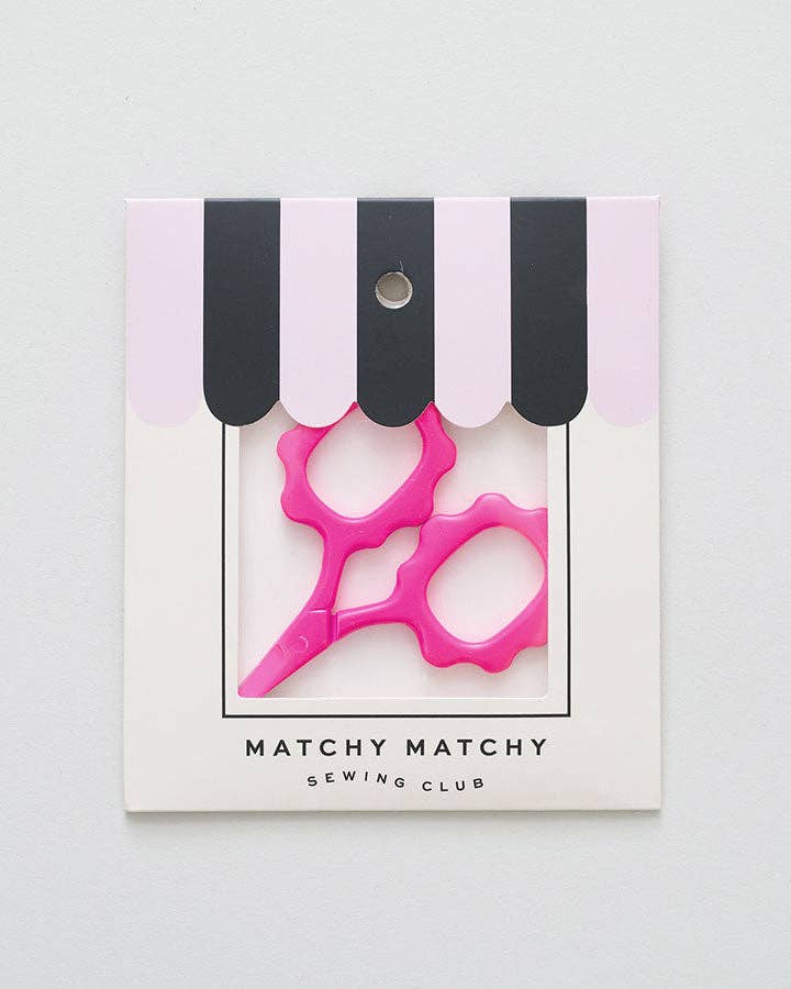 Hot Pink Scallop Handle Scissors