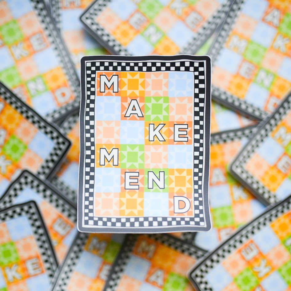 'Make Mend' Quilt Sticker