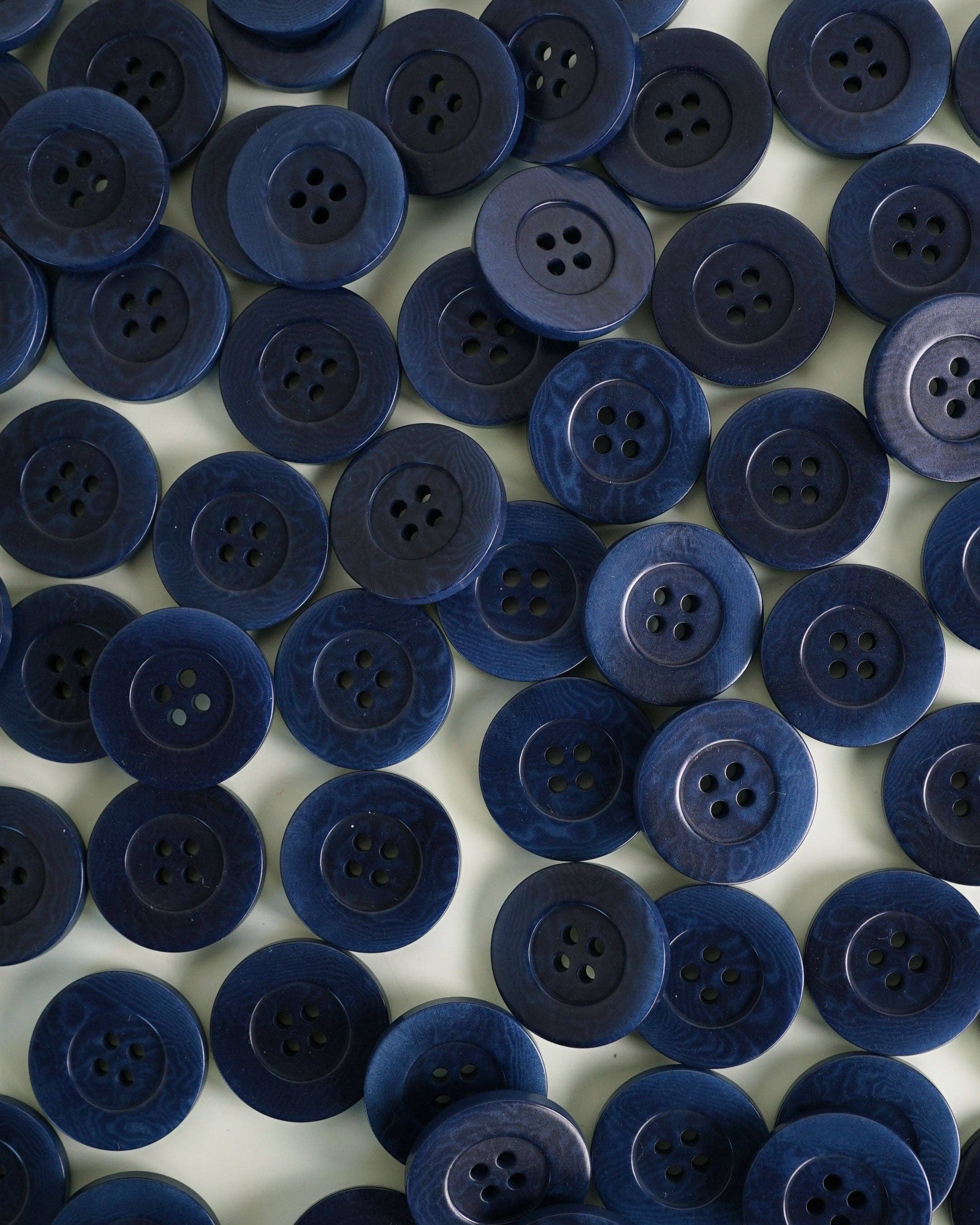 Midnight Corozo Nut Buttons - 1"