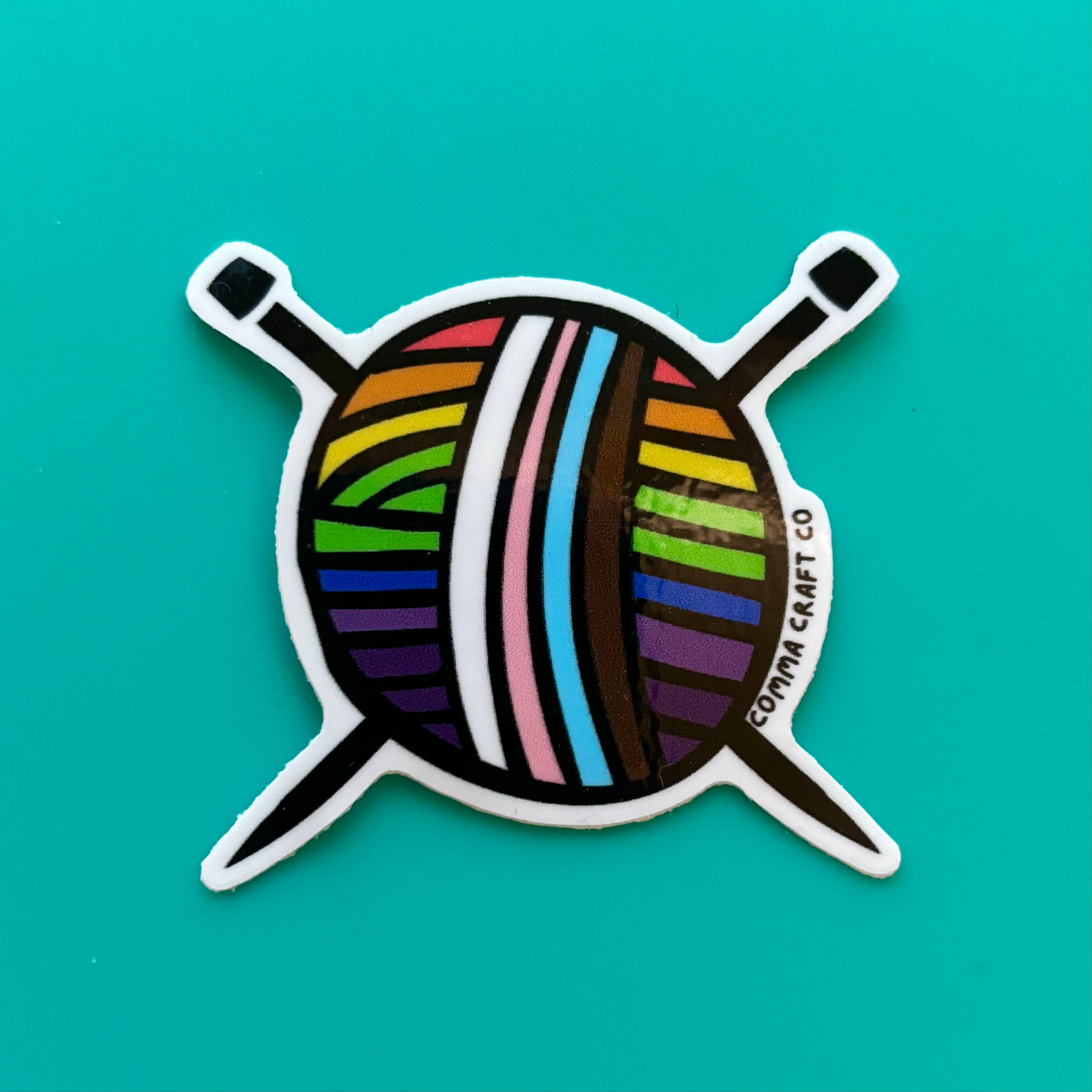 Pride Yarn Ball Sticker