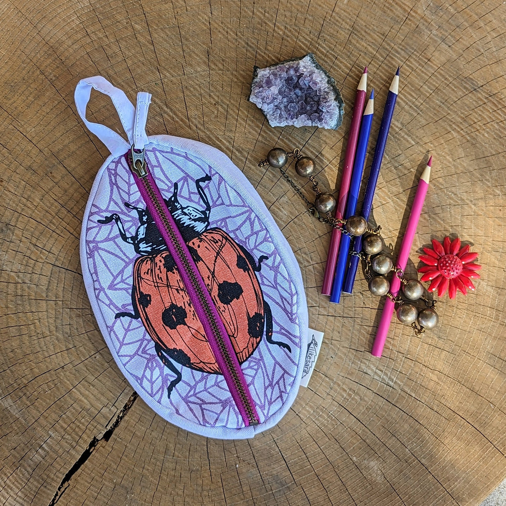 Ladybug Zippered Notions Pouch