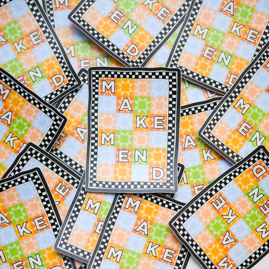 'Make Mend' Quilt Sticker
