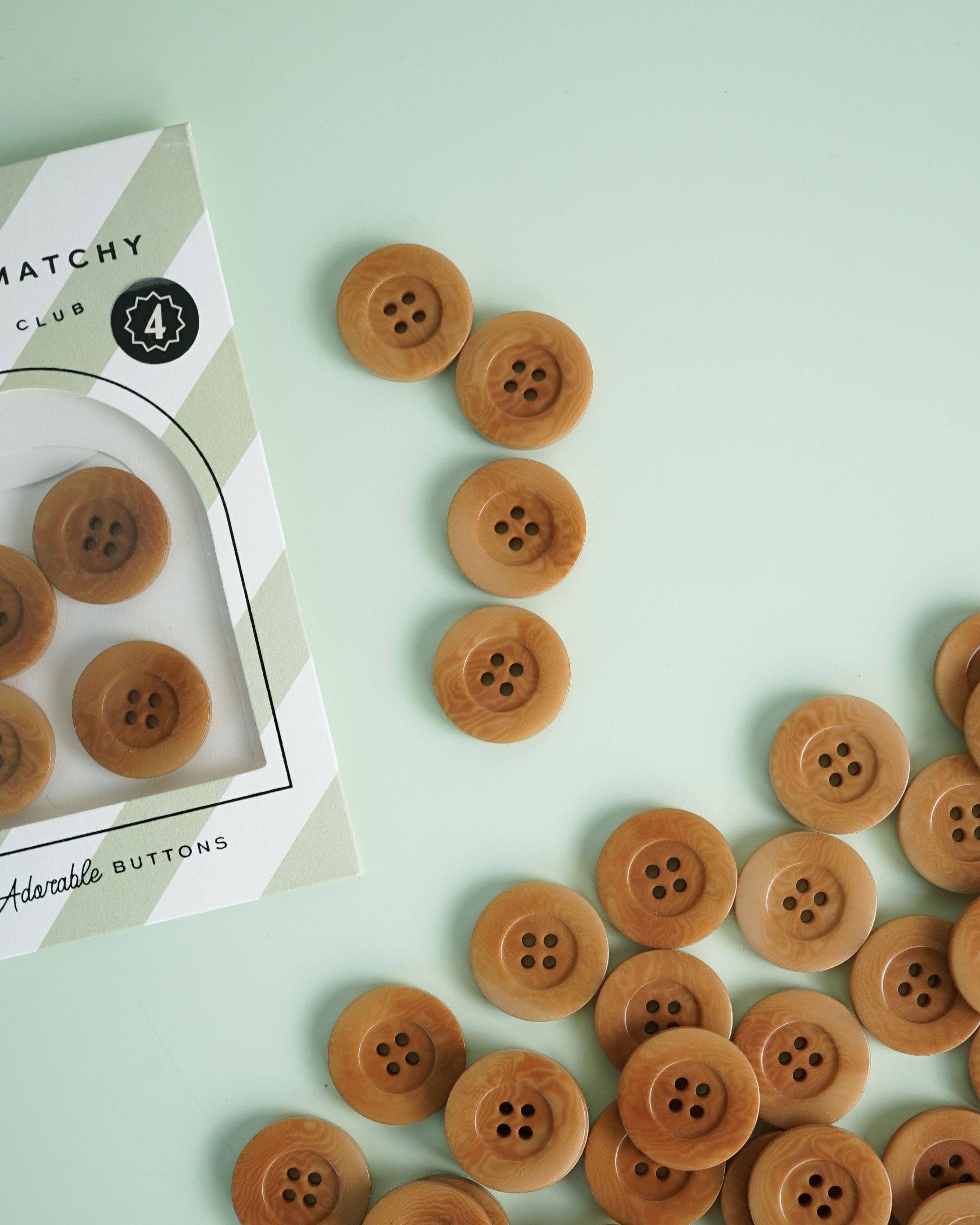 Caramel Corozo Nut Buttons - 1"