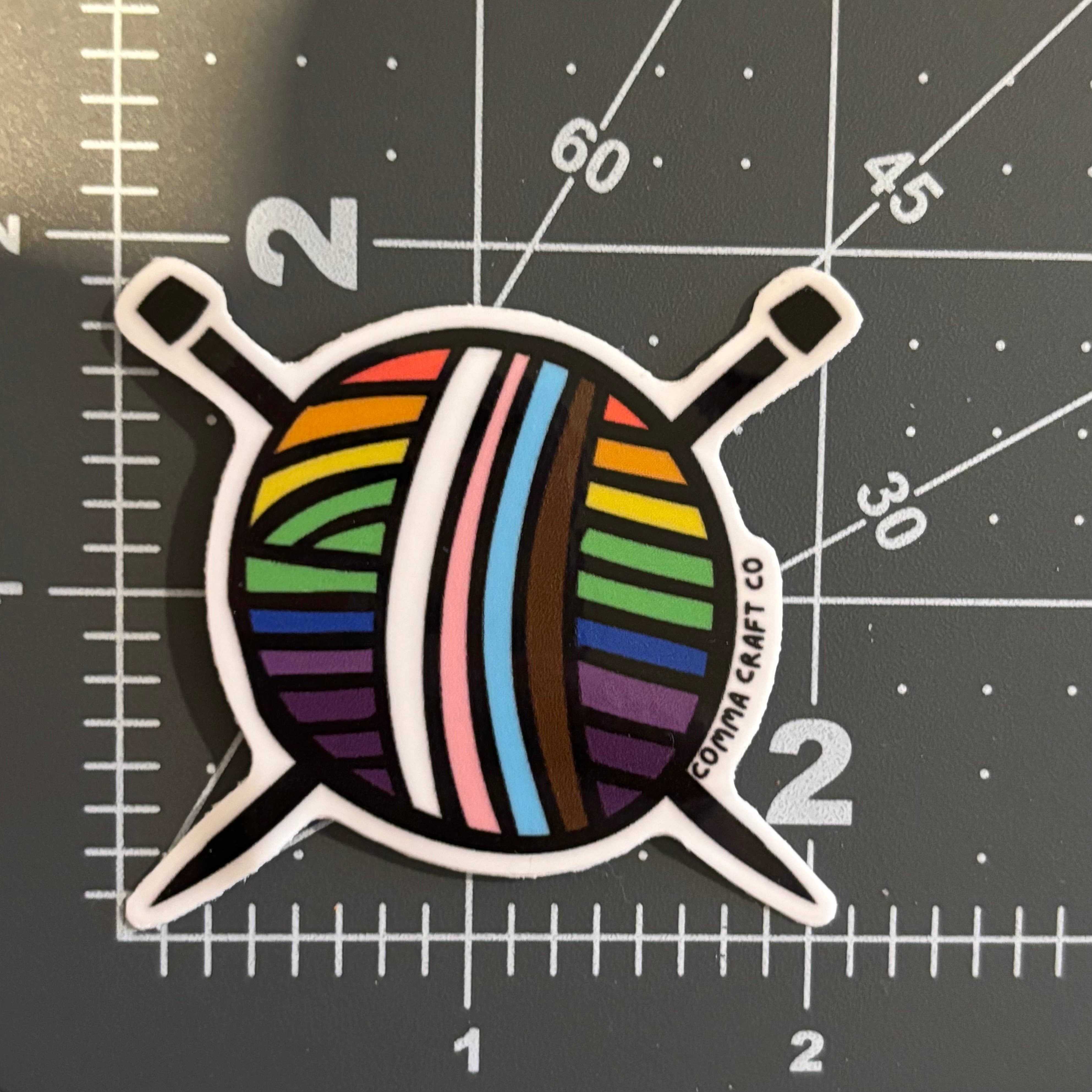 Pride Yarn Ball Sticker