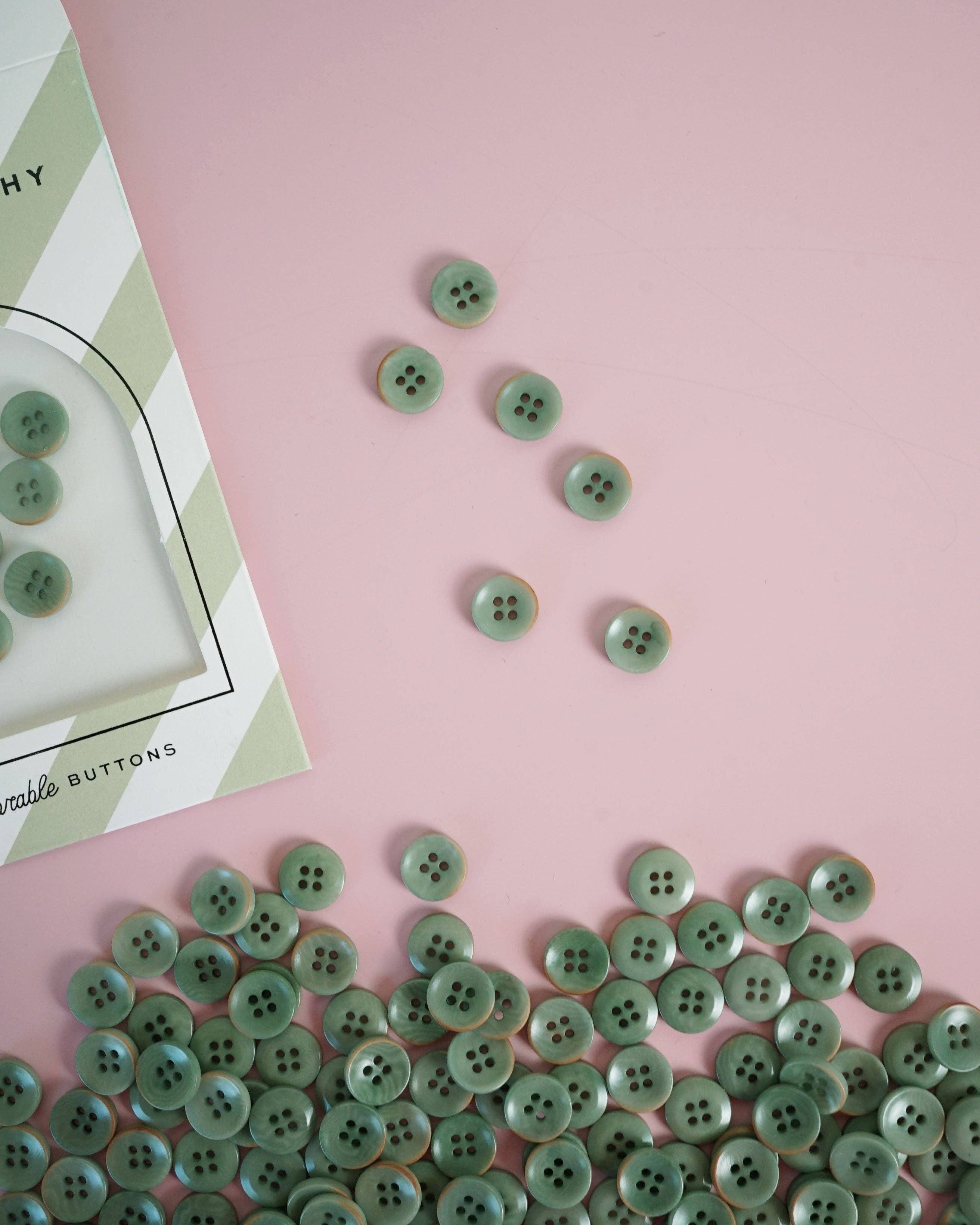 Jadite Corozo Nut Buttons - 1/2"
