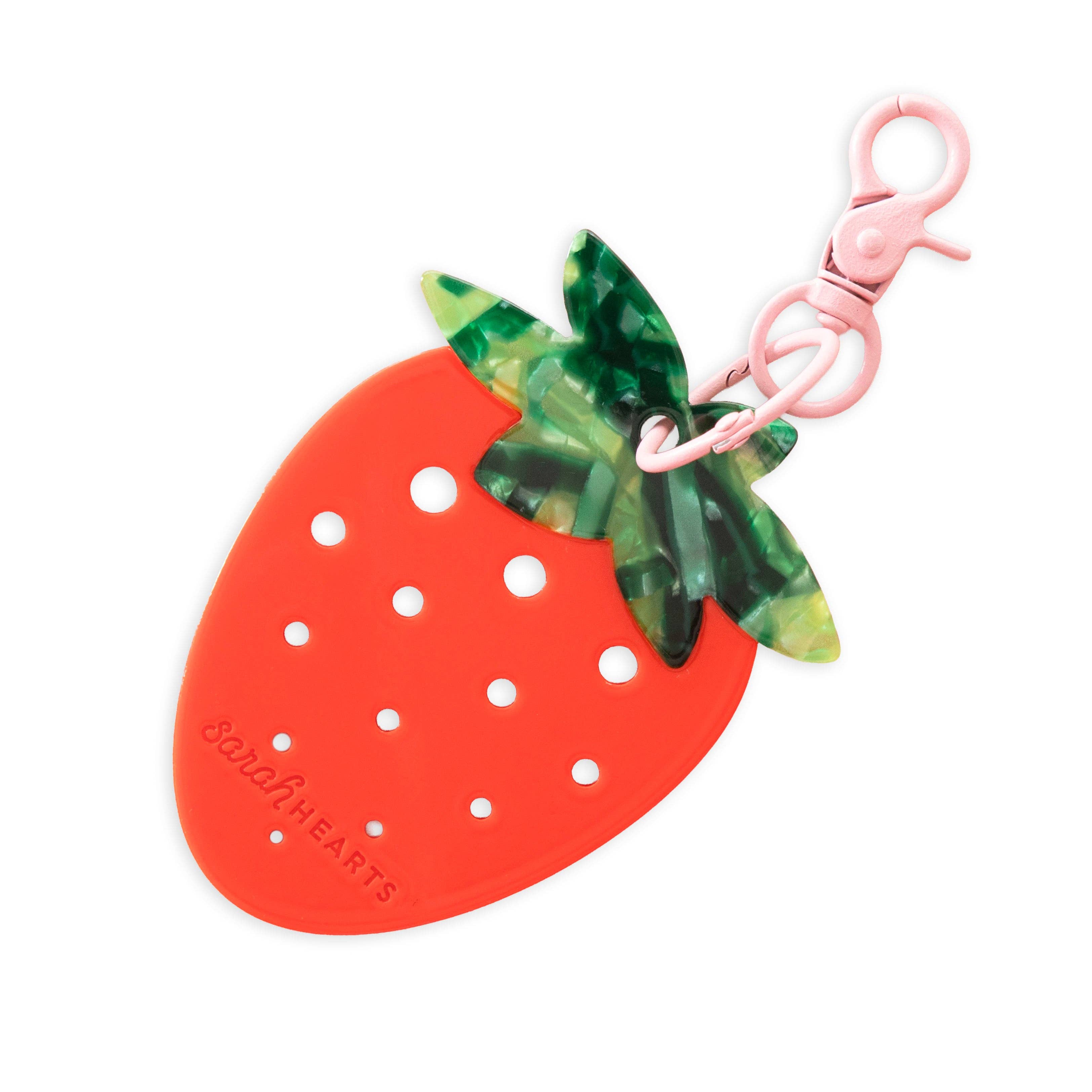 Sarah Hearts Strawberry Needle Gauge Bag Charm