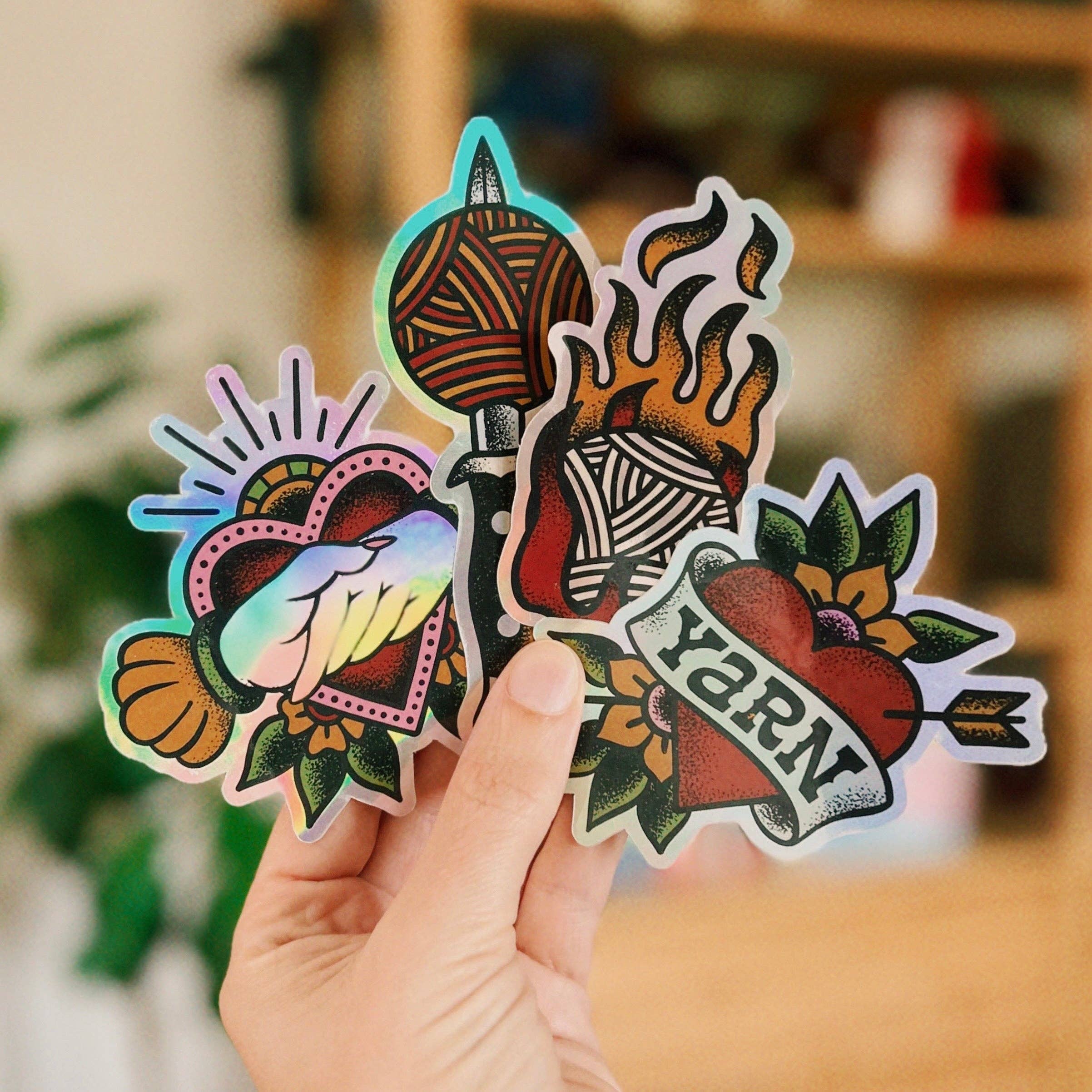 Fireball Yarn Tat Sticker