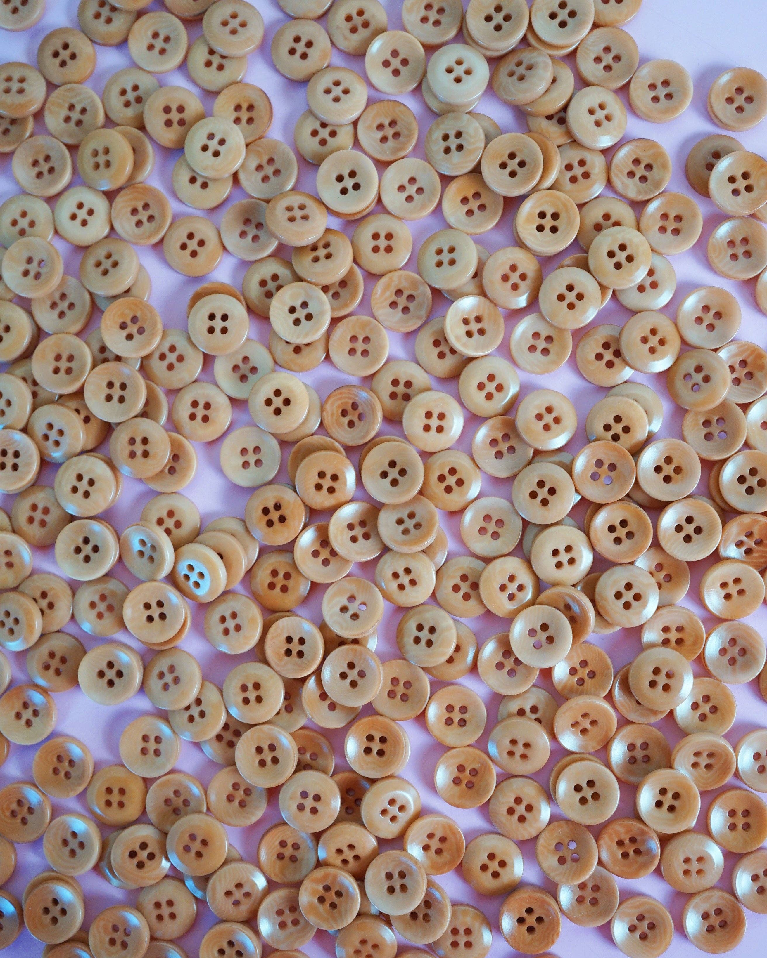 Caramel Corozo Nut Buttons - 1/2"