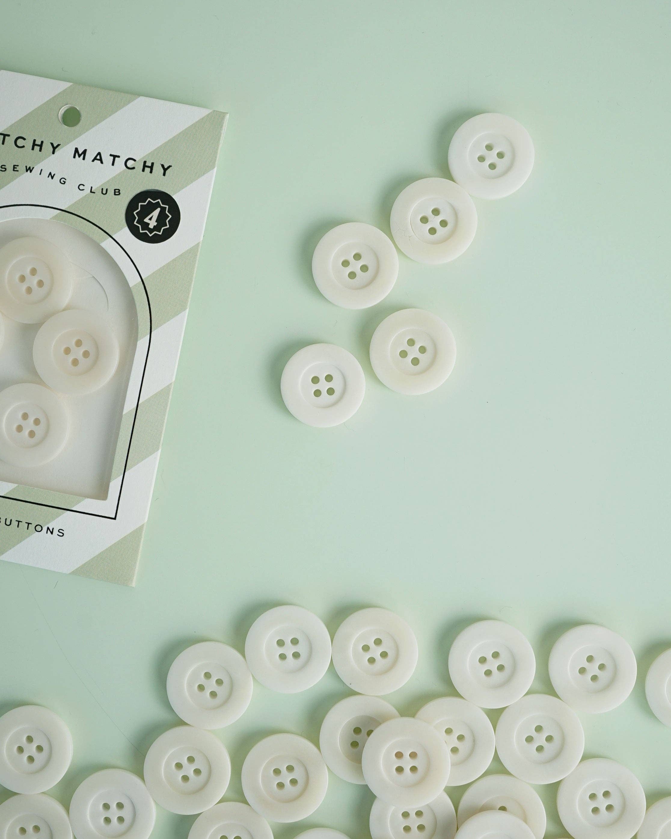 Milk Corozo Nut Buttons - 1"