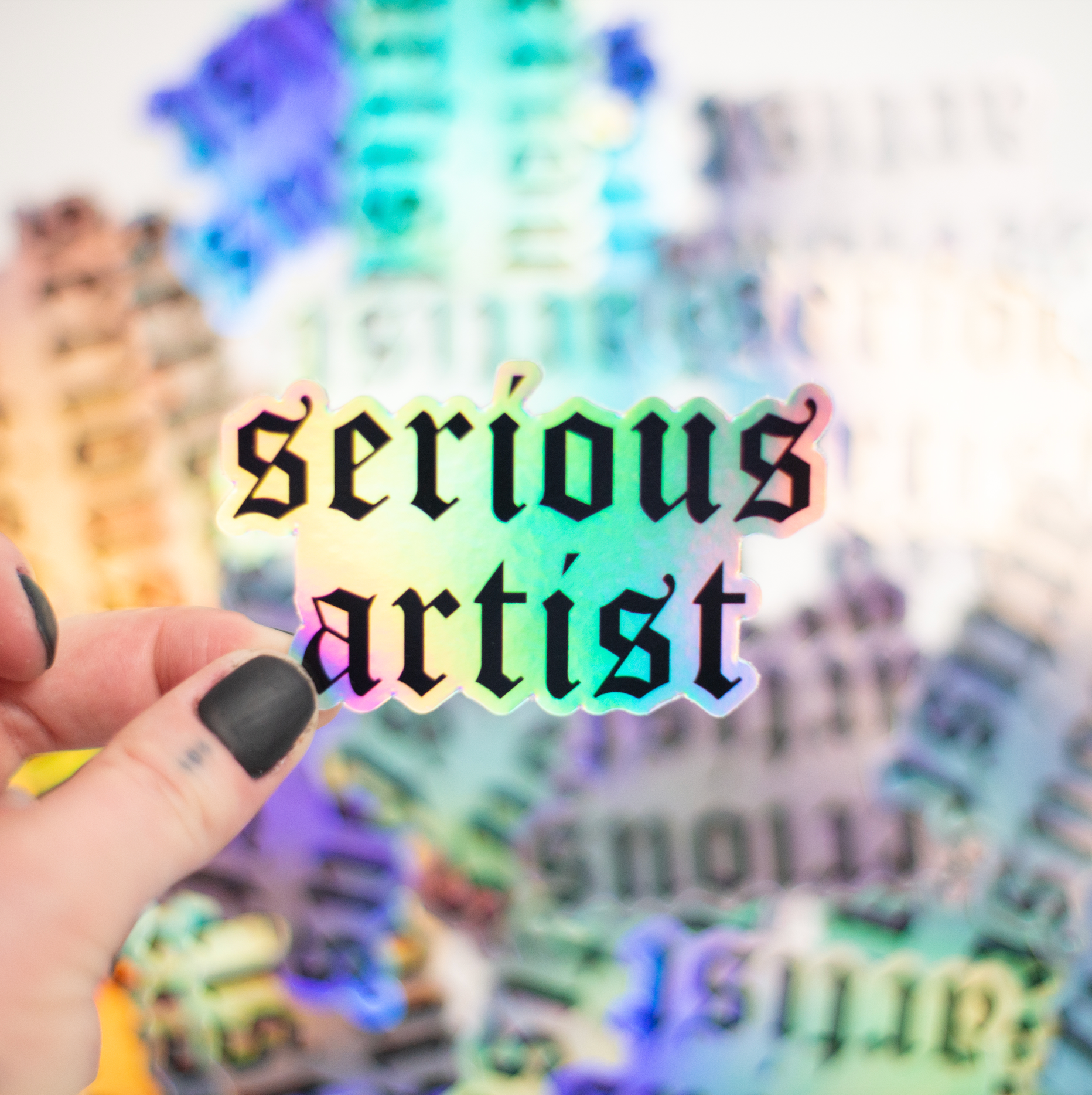 Serious Artist Holographic Sticker