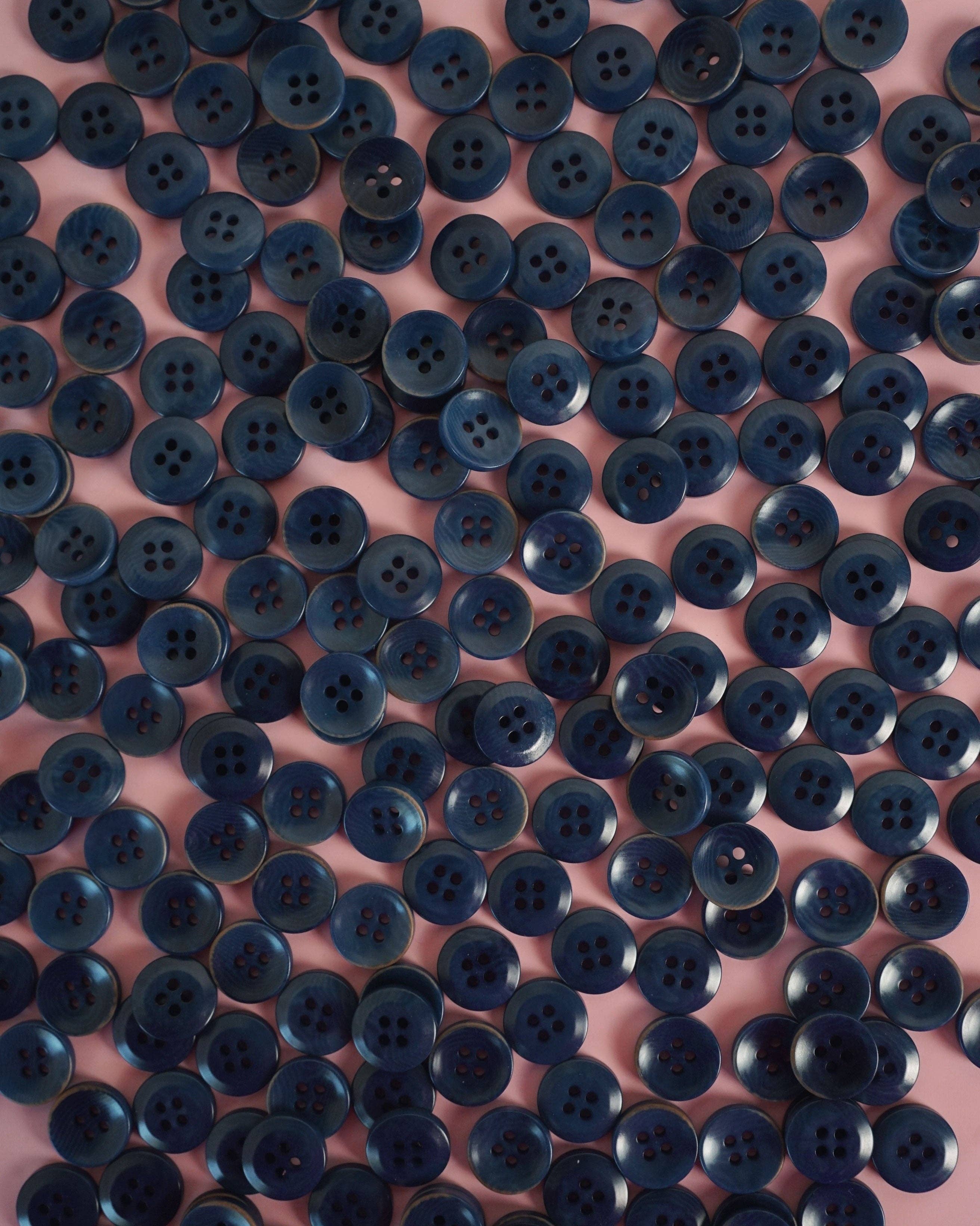 Midnight Corozo Nut Buttons - 1/2"