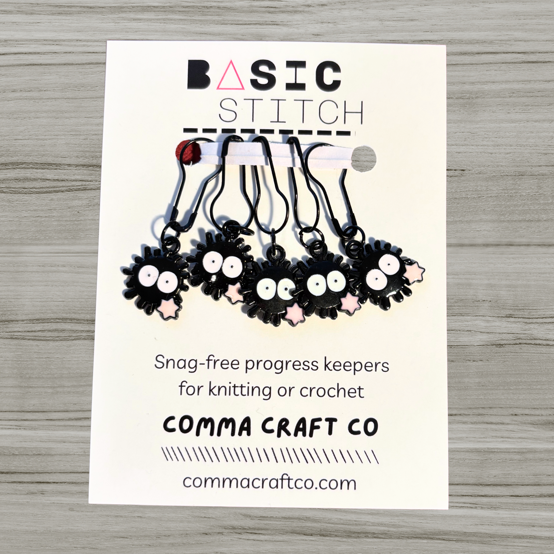 Soot Sprite Stitch Markers