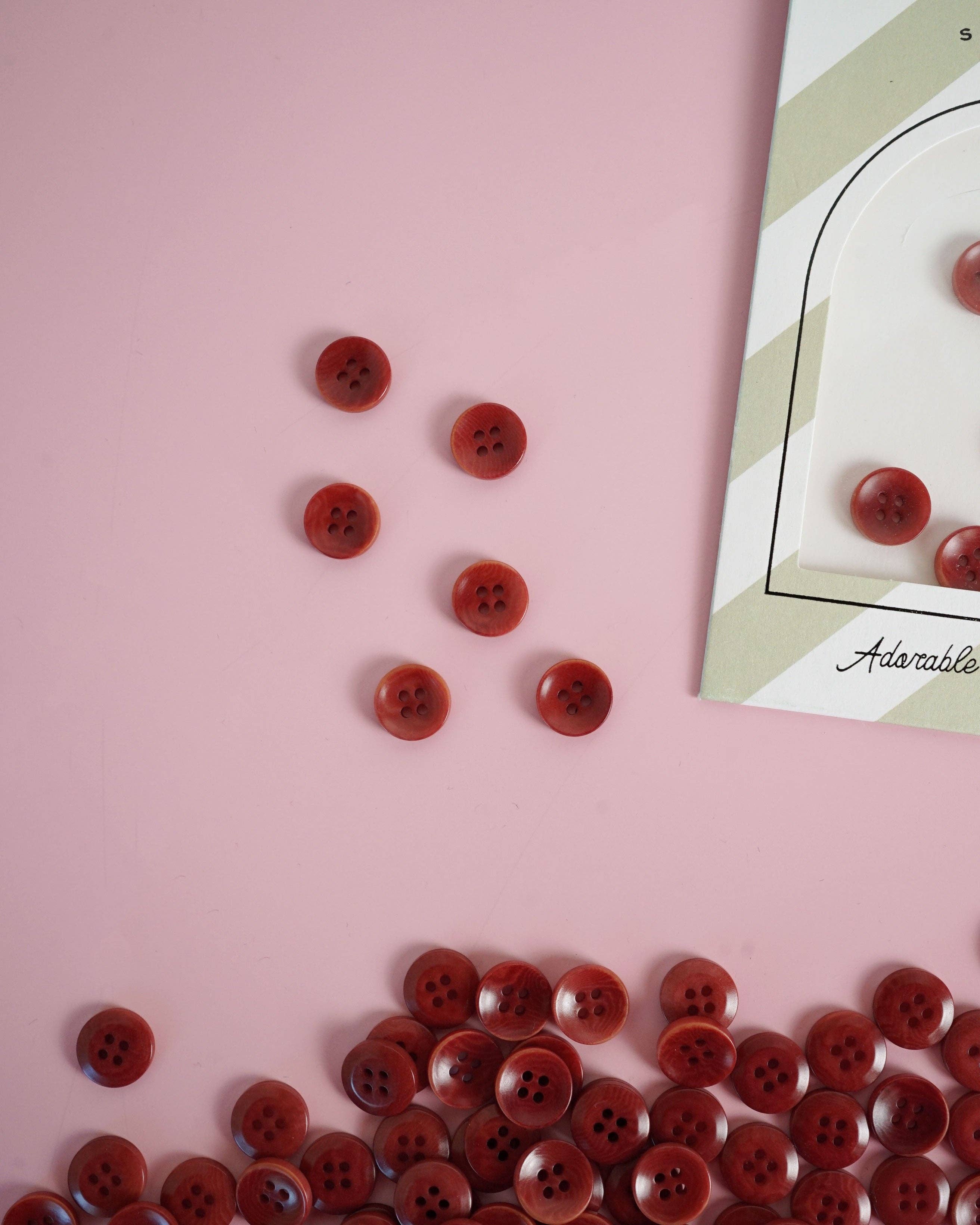 Amber Corozo Nut Buttons - 1/2"