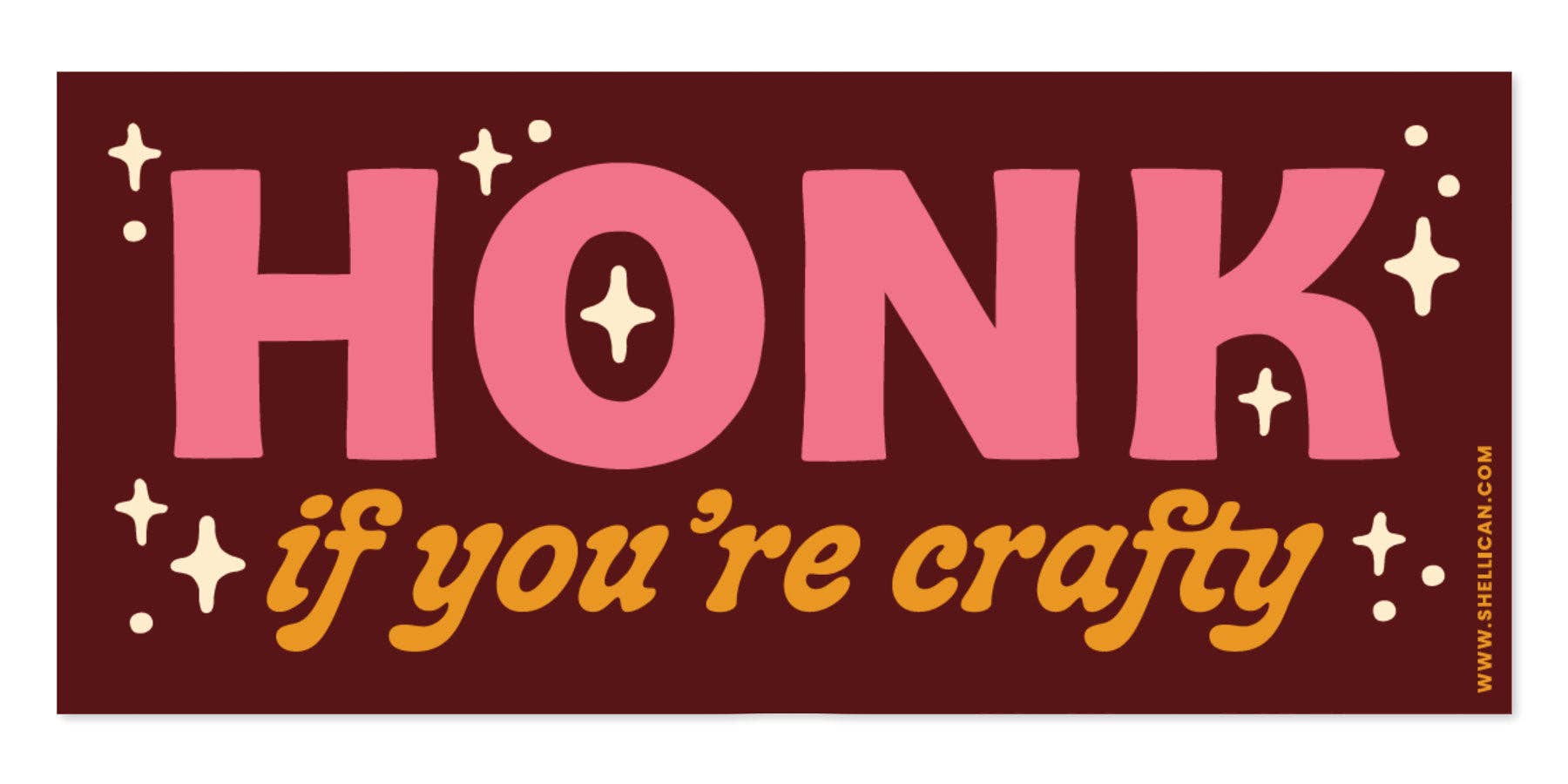 Honk If You're Crafty Bumper Sticker