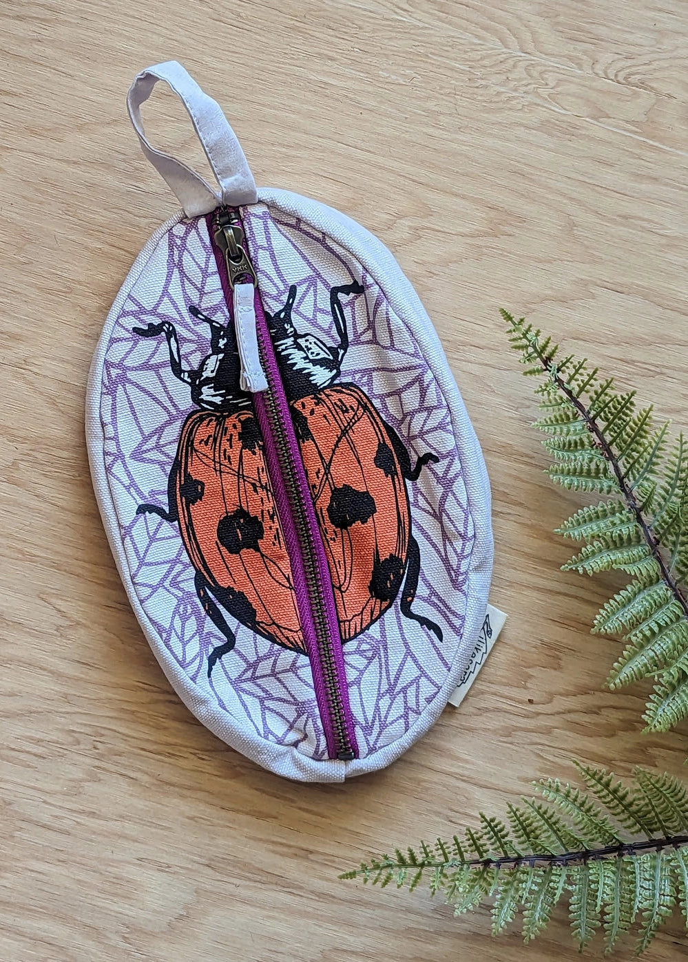 Ladybug Zippered Notions Pouch