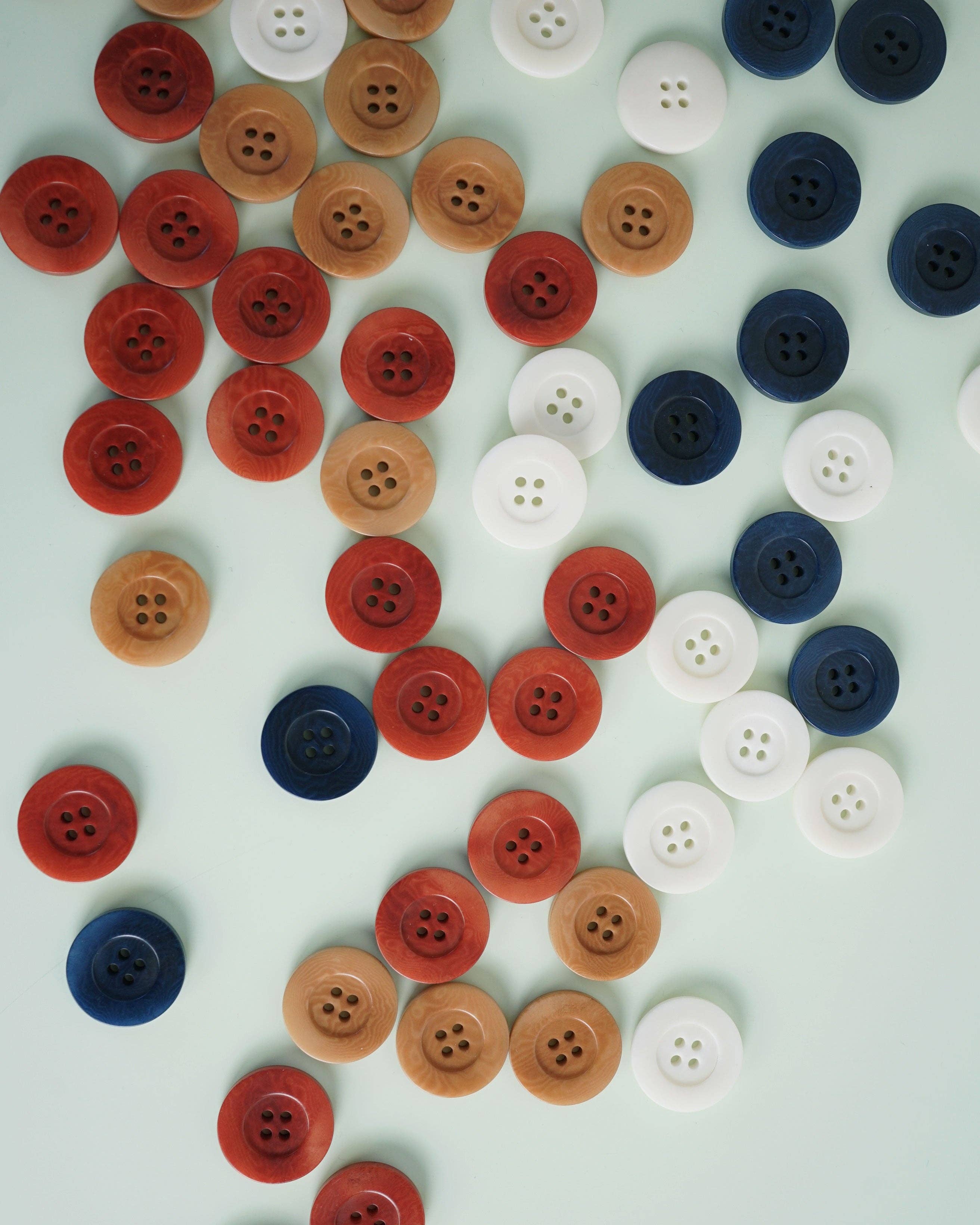 Midnight Corozo Nut Buttons - 1"