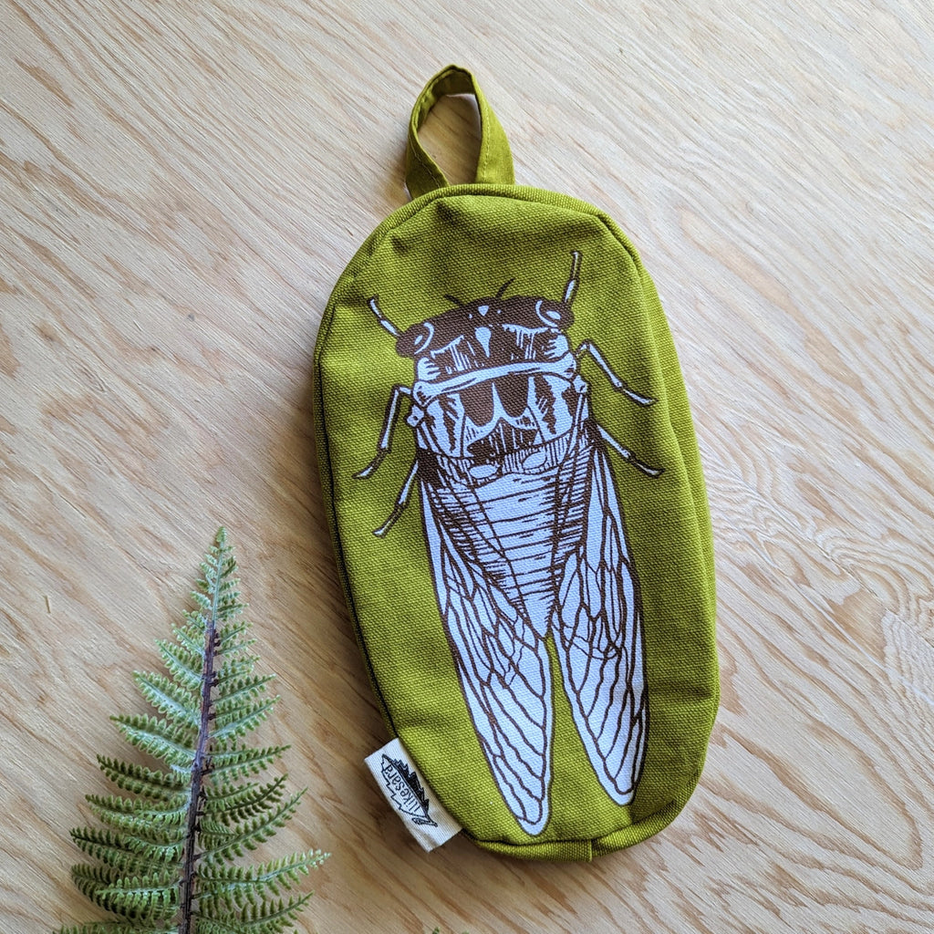 Cicada Zippered Notions Pouch