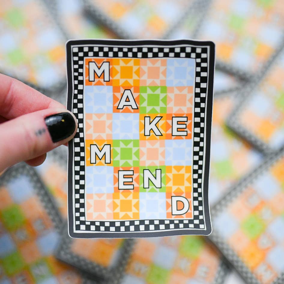 'Make Mend' Quilt Sticker