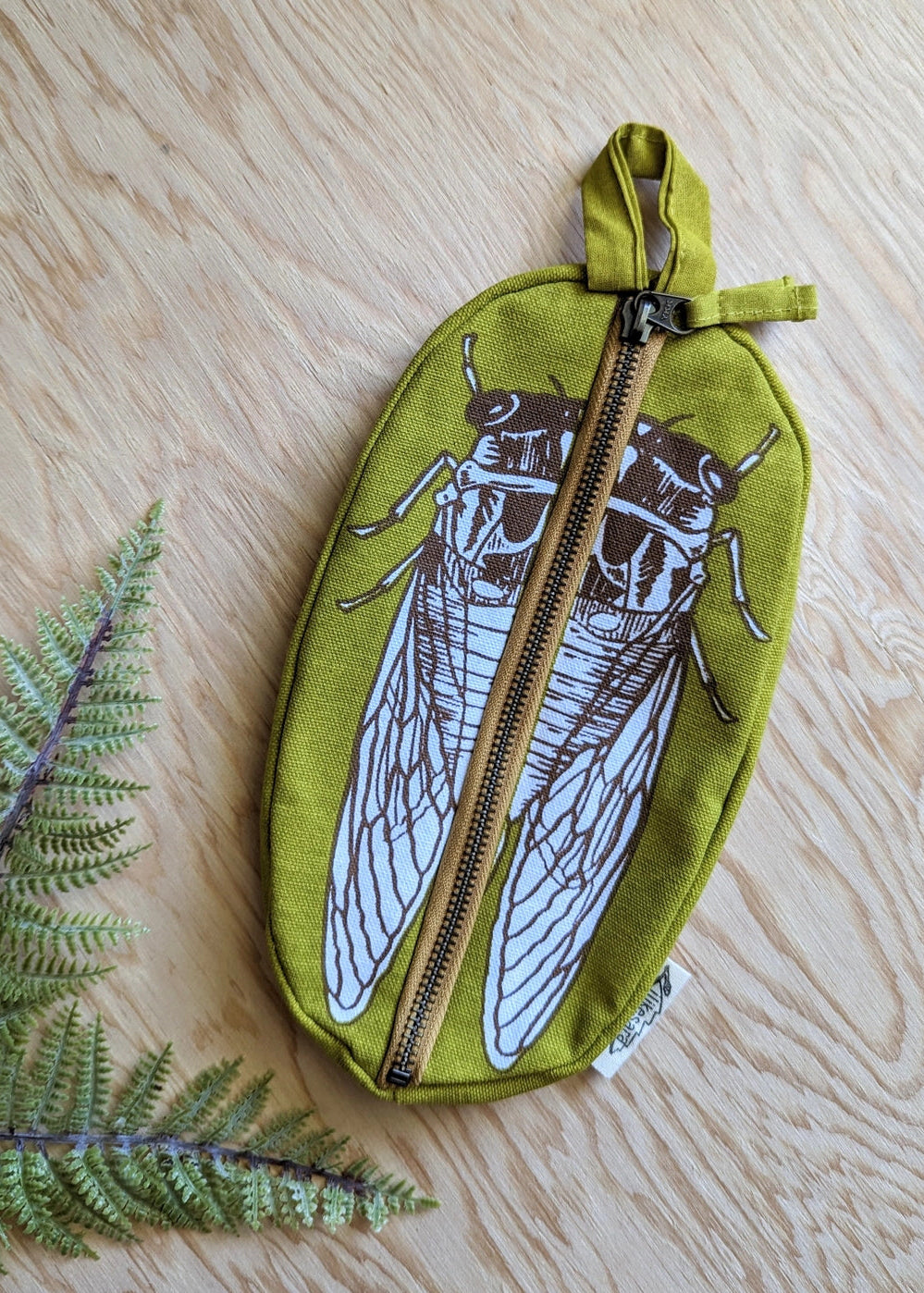 Cicada Zippered Notions Pouch