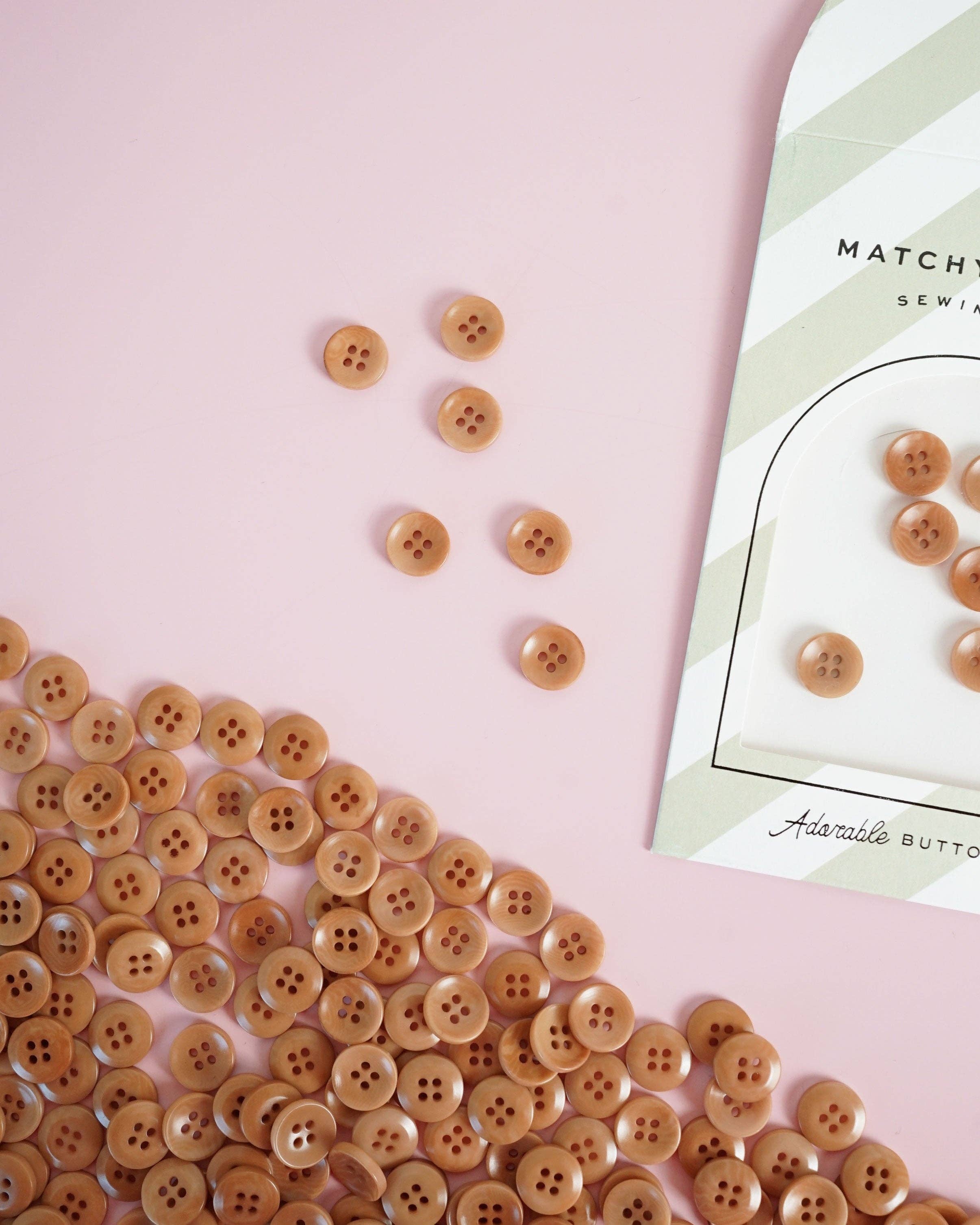 Caramel Corozo Nut Buttons - 1/2"