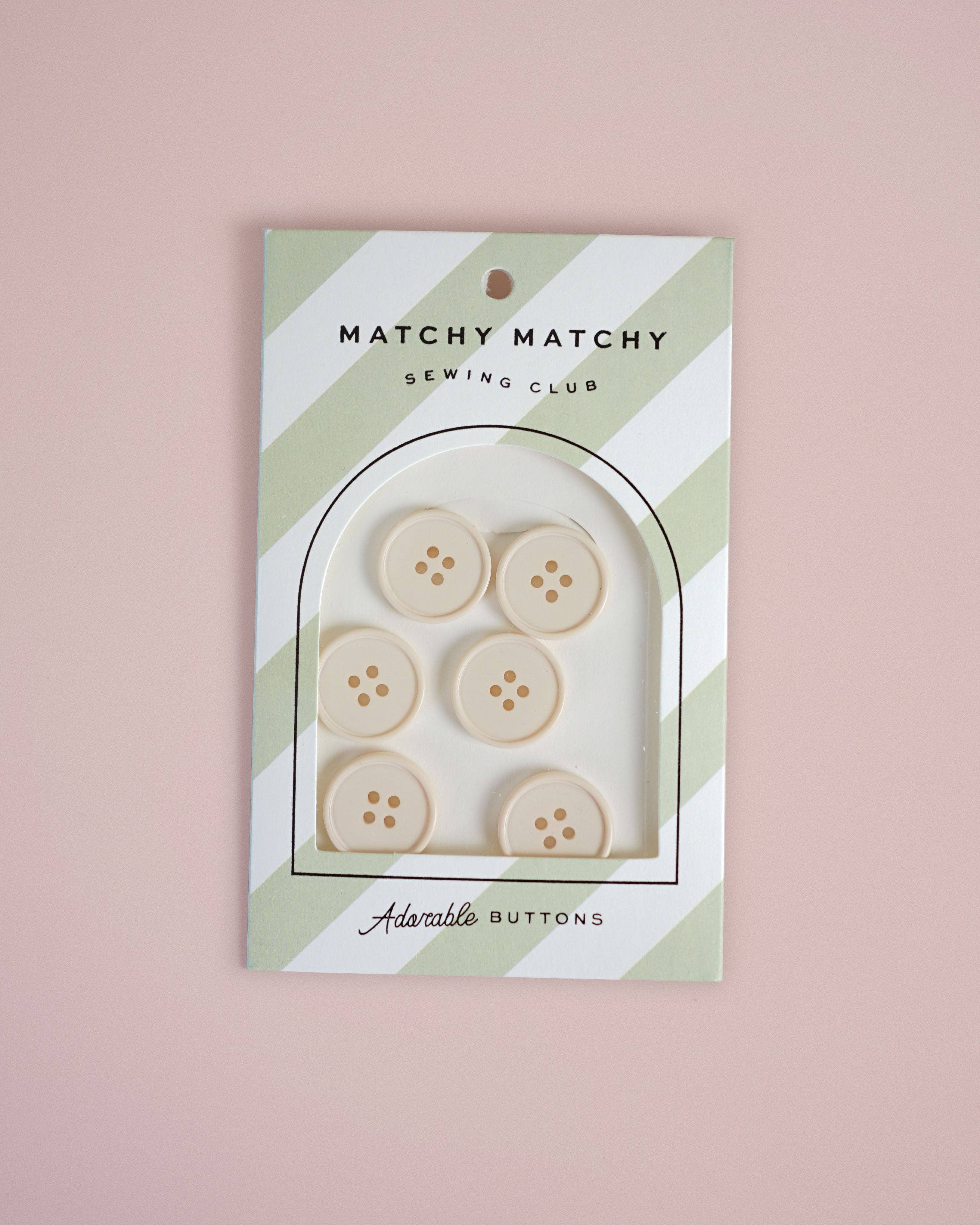Cream Puff Retro Buttons